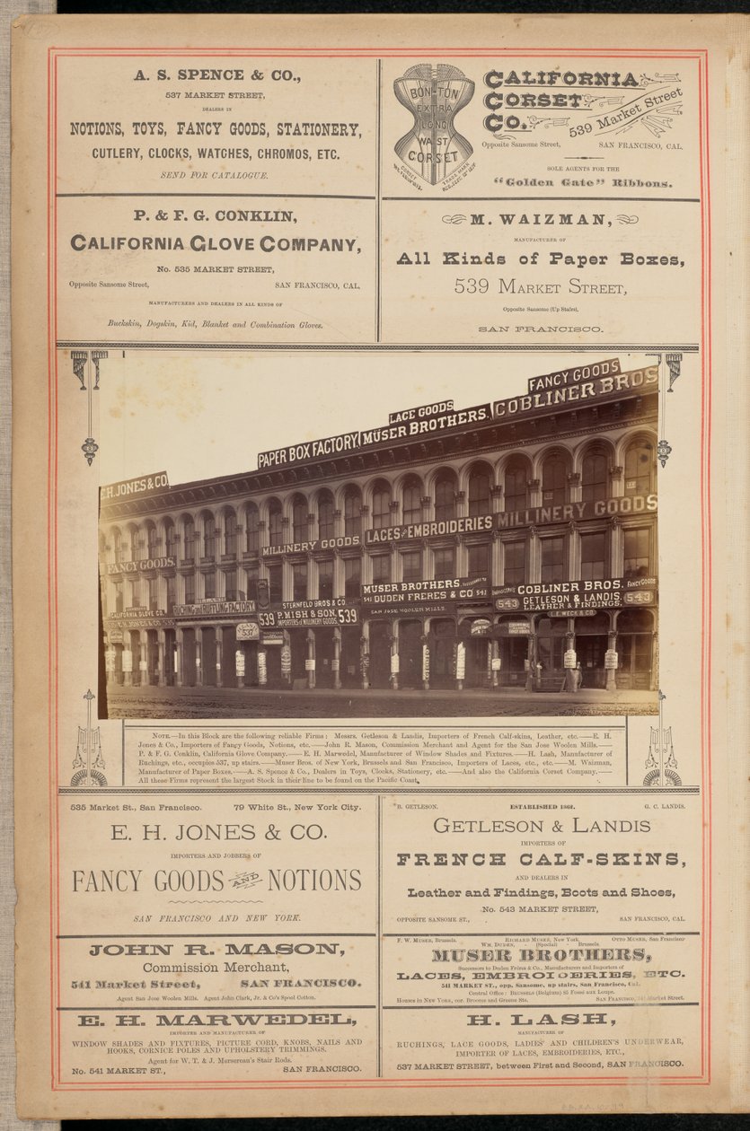 [Bâtiment sur Market Street, San Francisco] - I. W. Taber