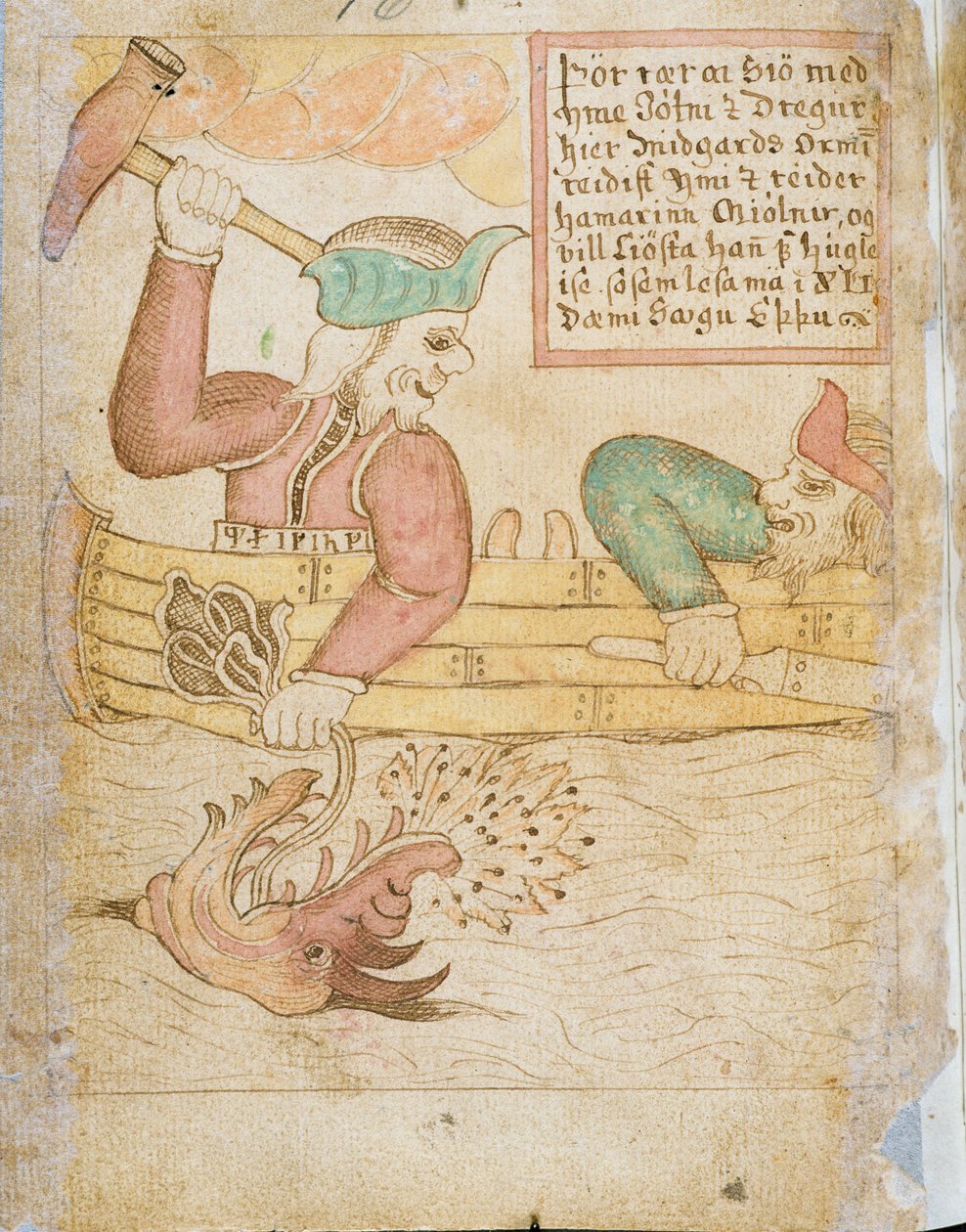 Thor attrapant le serpent de Midgard, de 