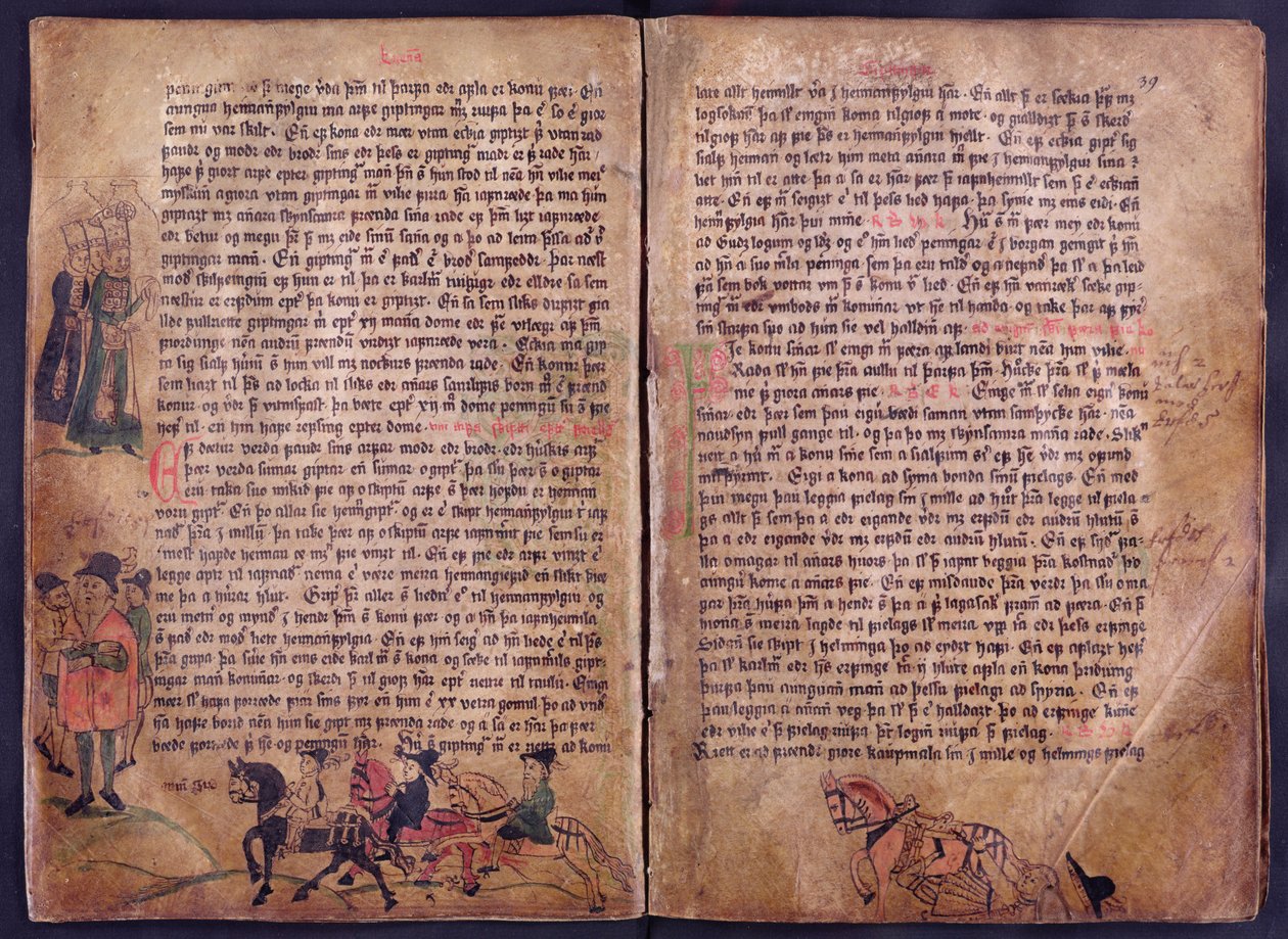 Deux pages illustrées d