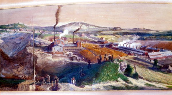 Paysage industriel dans le bassin houiller de Blanzy, Saône-et-Loire - Ignace Francois Bonhomme