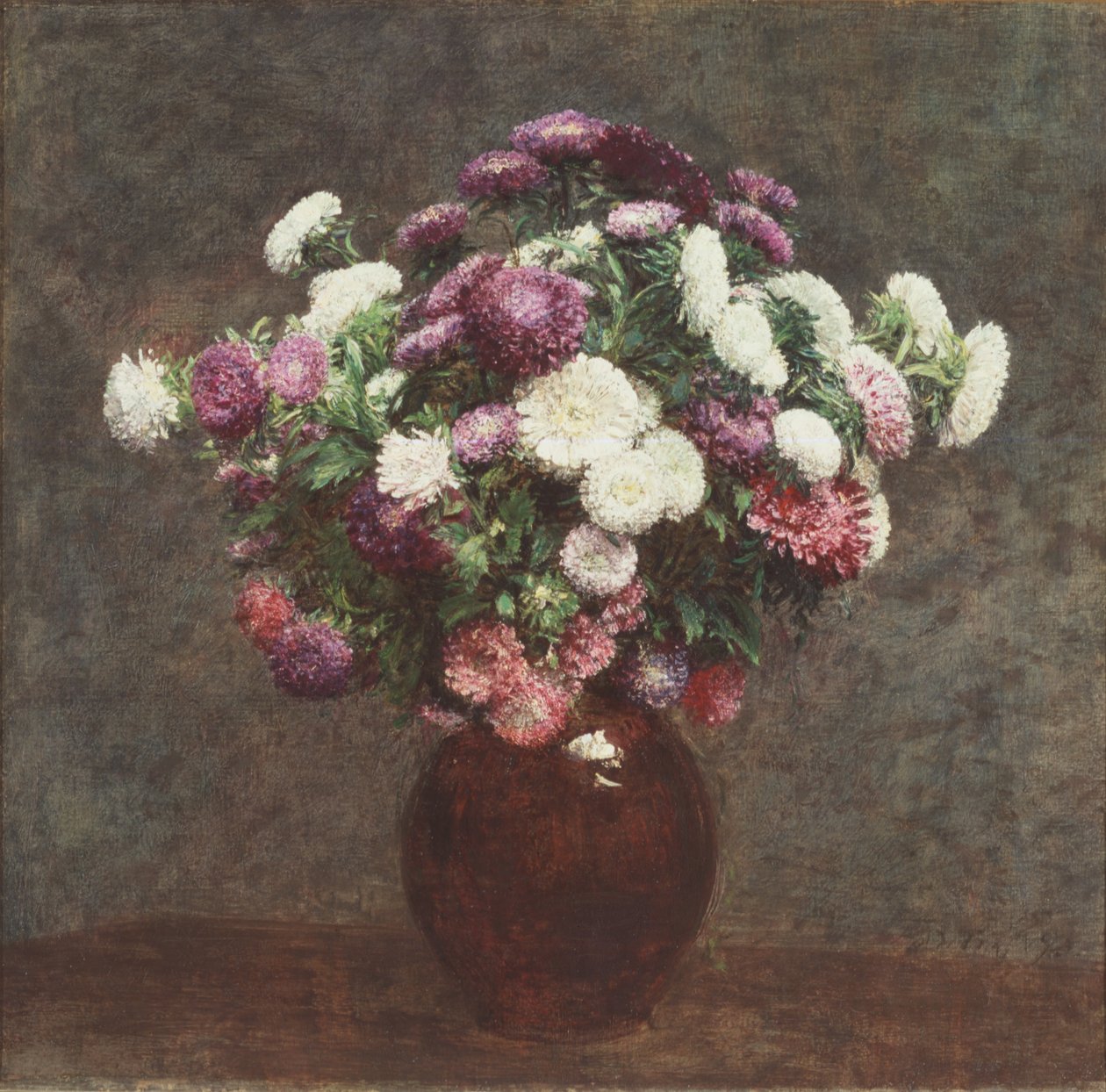 Asters dans un vase - Ignace Henri Jean Fantin-Latour