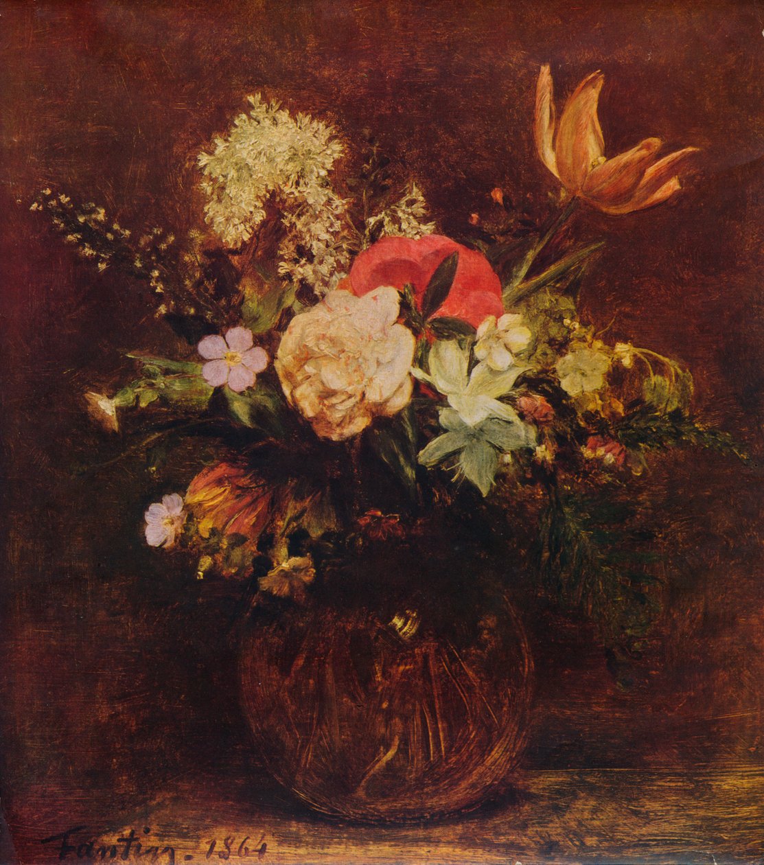 Bol de fleurs, 1864, 1935 - Ignace Henri Jean Fantin Latour