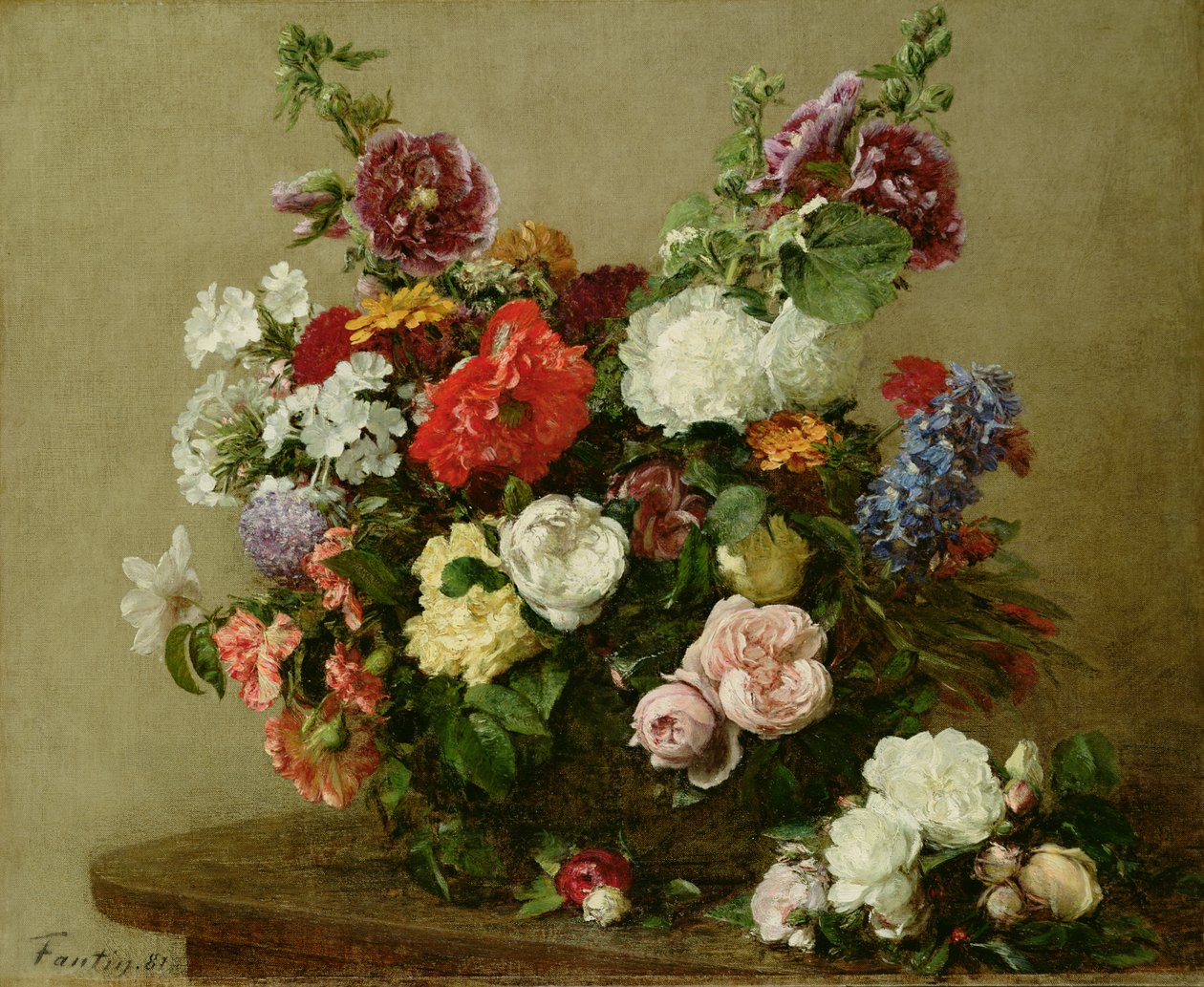Roses et pivoines françaises, 1881 - Ignace Henri Jean Fantin Latour