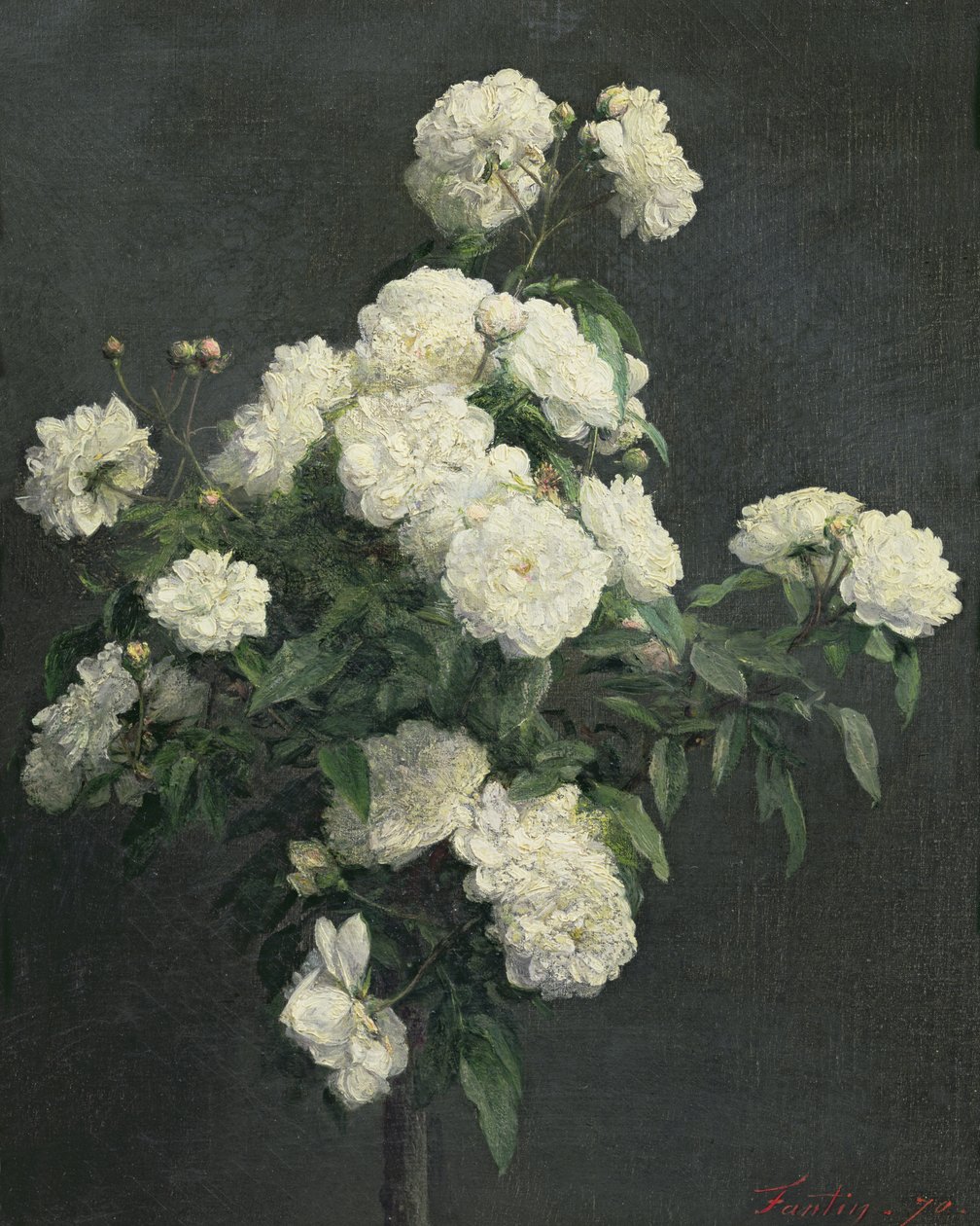 Nature morte de pivoines blanches, 1870 - Ignace Henri Jean Fantin Latour