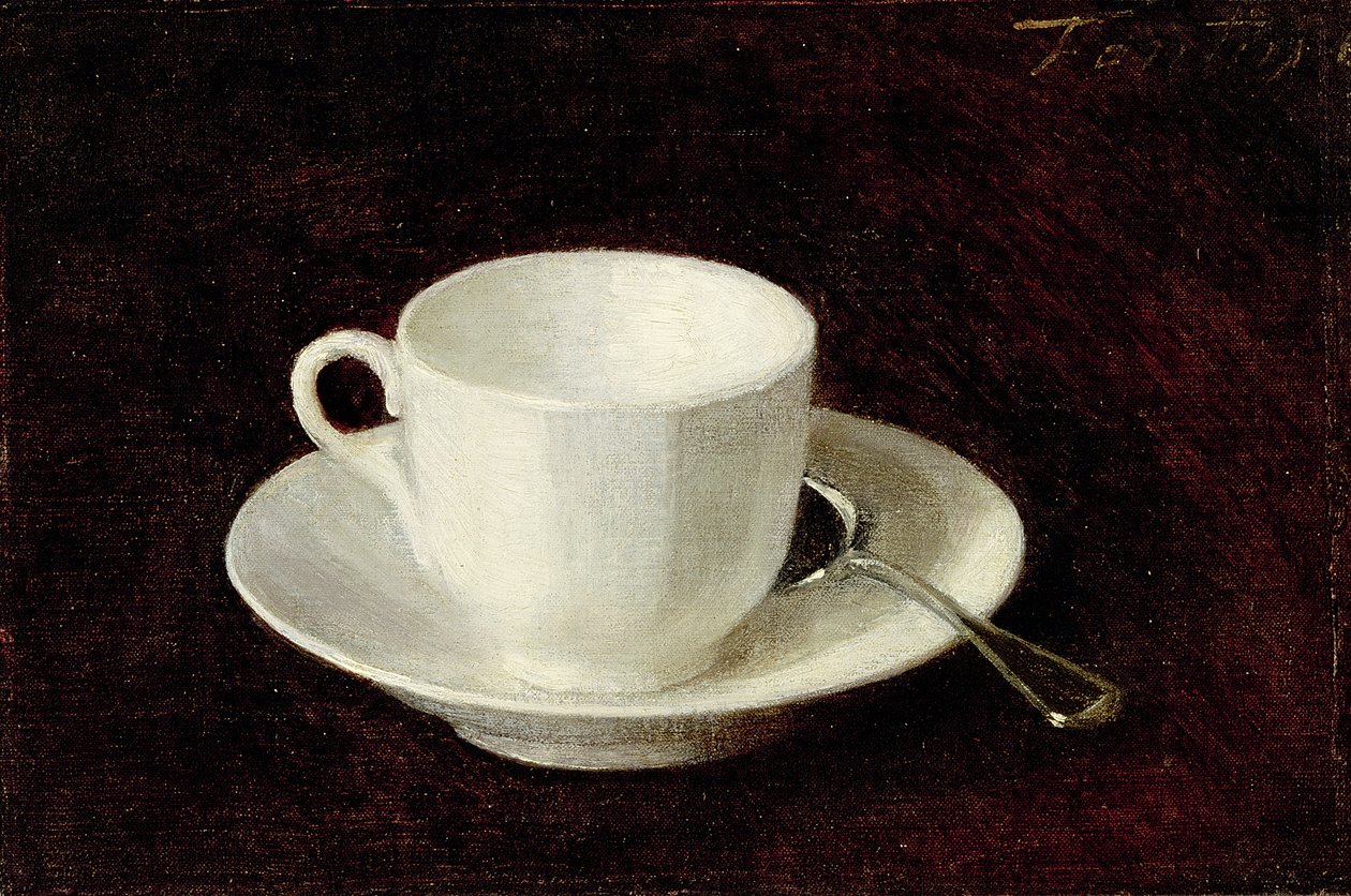 Tasse et soucoupe blanches, 1864 - Ignace Henri Jean Fantin Latour