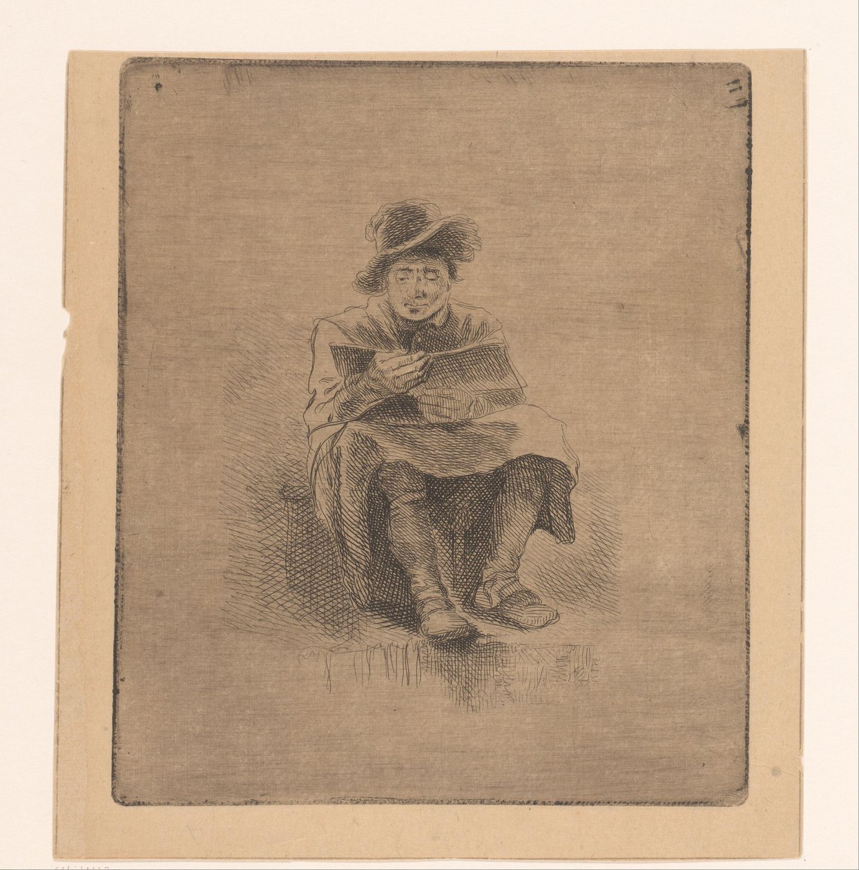 Homme lisant - Ignace Joseph de Claussin (attributed to)