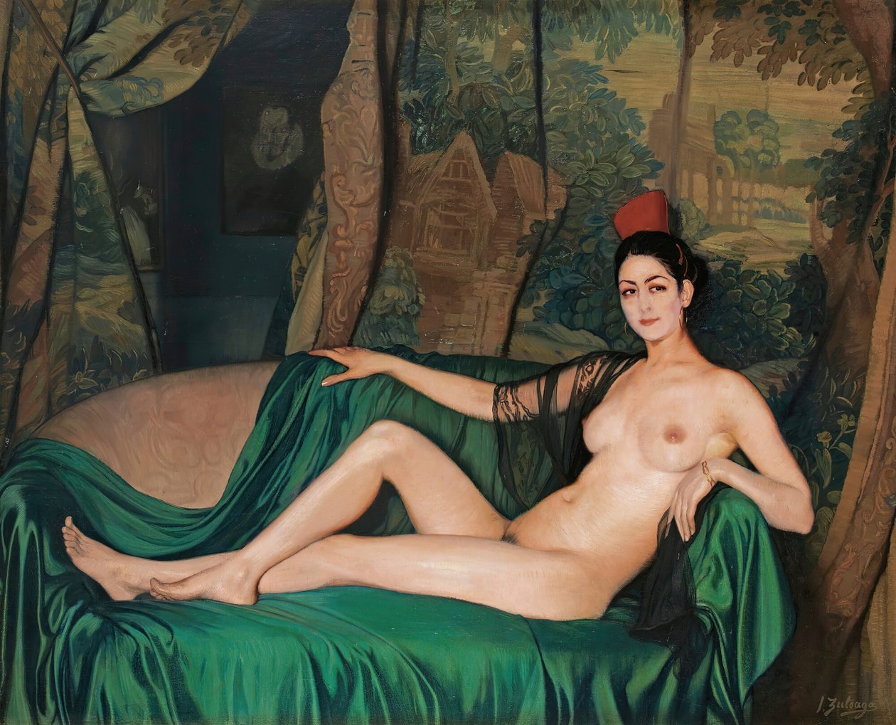 Madame Souty allongée sur un sofa - Ignacio Zuloaga y Zabaleto