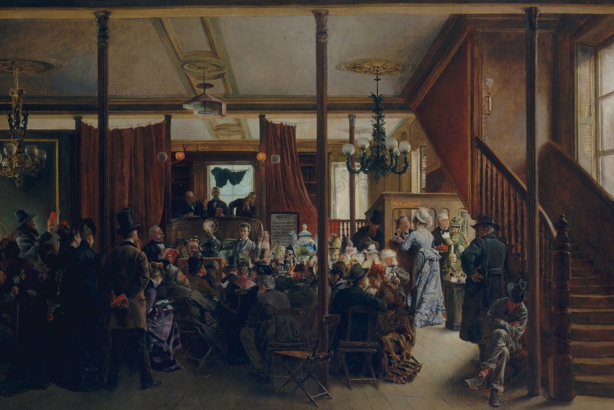Vente aux enchères à Clinton Hall, New York, 1876 - Ignacio de León Escosura