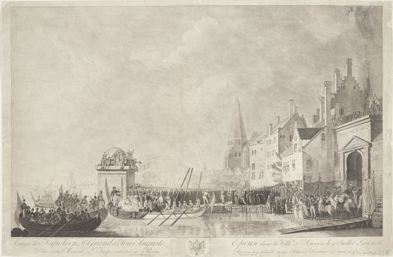Arrivée de Napoléon et Joséphine à Anvers, 1803 - Ignatius Joseph van den Berghe