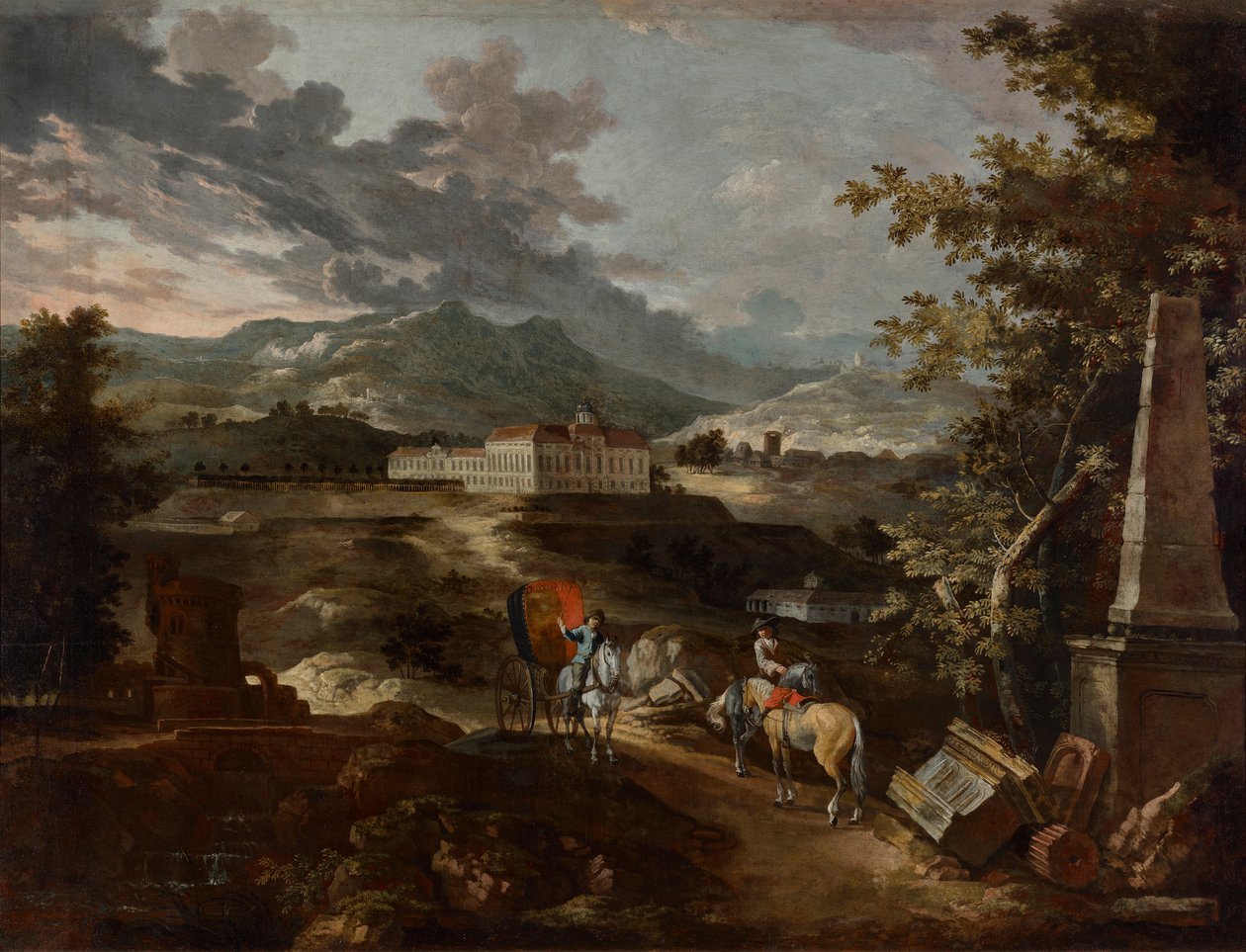 Paysage avec château de Stattenberg - Ignaz Flurer