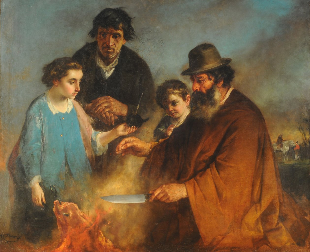 Le rôti, vers 1871 - Ignazio Manzoni