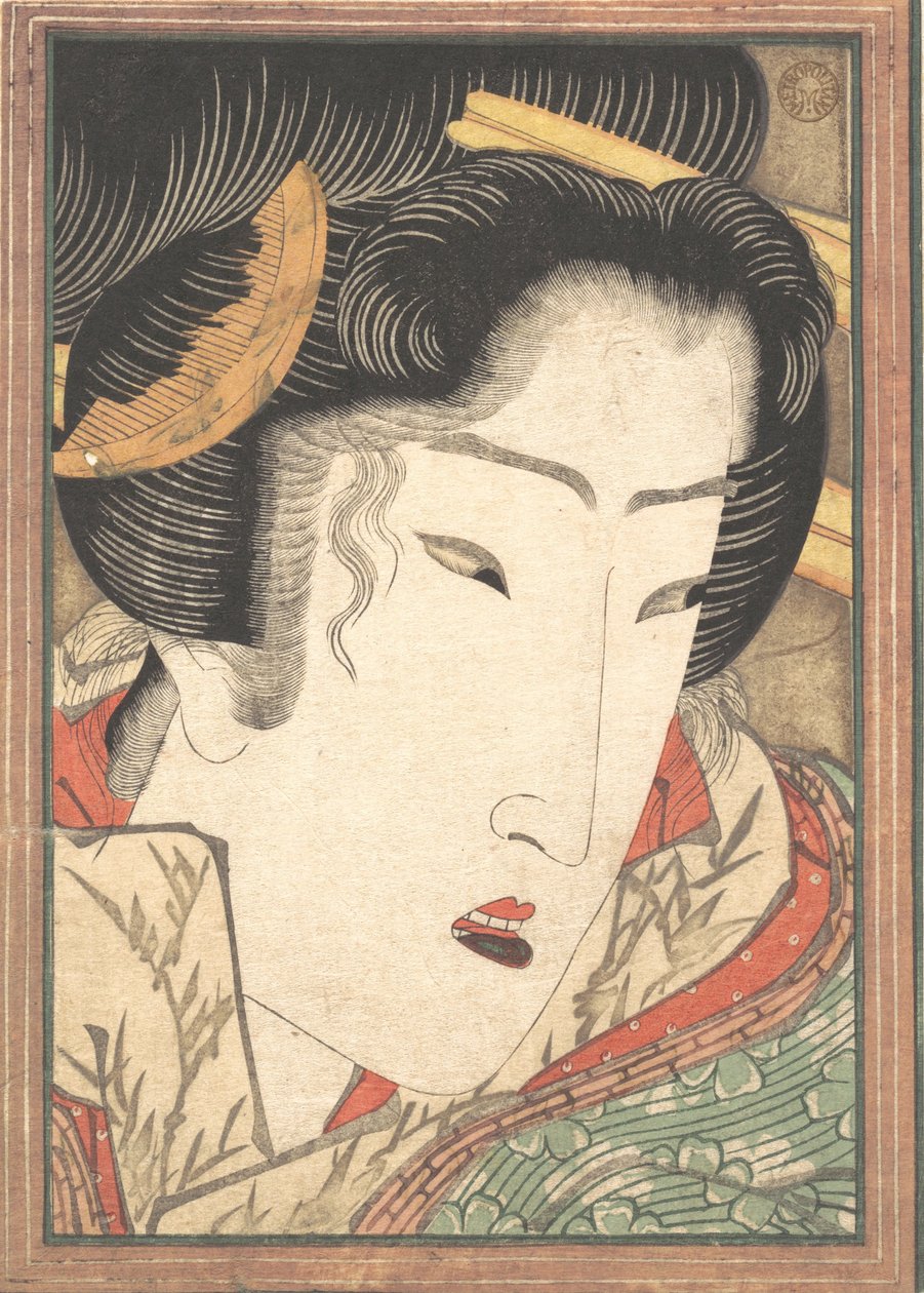 Geisha rejetée des Passions refroidies par la neige printanière, 1824 - Ikeda Eisen