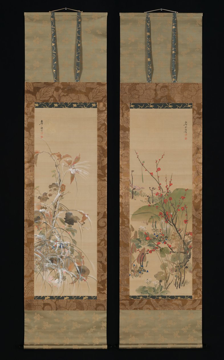 Fleurs et oiseaux des quatre saisons, milieu du 19e siècle - Ikeda Koson