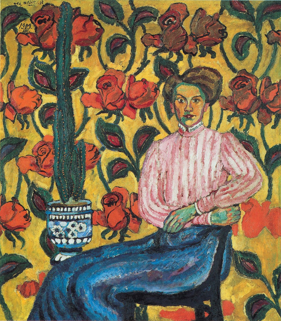 Portrait de Varvara Petrovna Vinogradova, 1909 - Ilya Ivanovich Mashkov