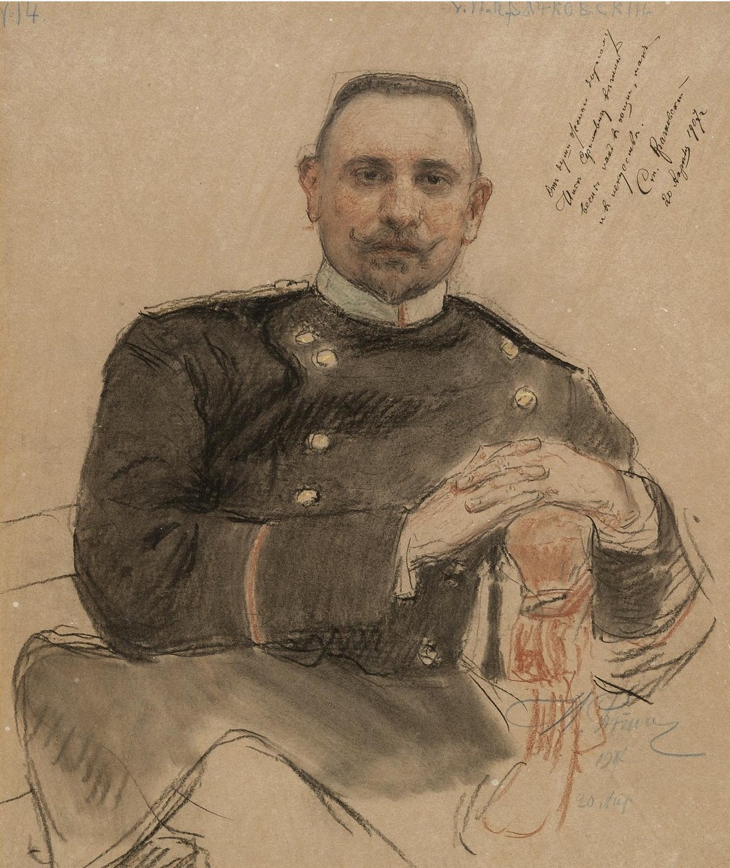 Portrait de Stepan Petrovich Krachkovsky 1866-1913, 1907 - Ilya Efimovich Repin