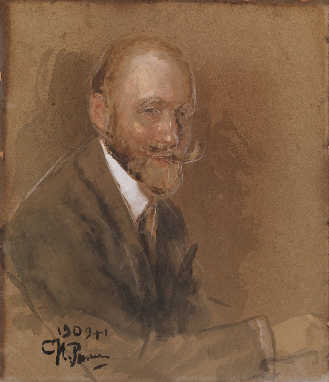 Portrait du dramaturge Prince Vladimir Vladimirovich Bariatinsky 1874-1941 - Ilya Efimovich Repin