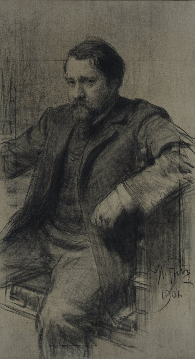 Portrait du peintre Valentin Alexandrovich Serov 1865-1911, 1901 - Ilya Efimovich Repin