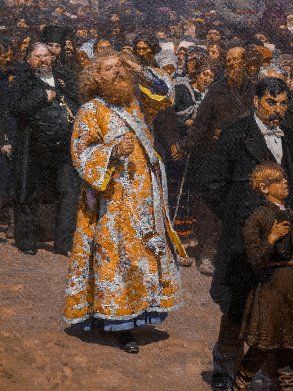 Procession religieuse dans la province de Koursk (détail) - Ilya Efimovich Repin