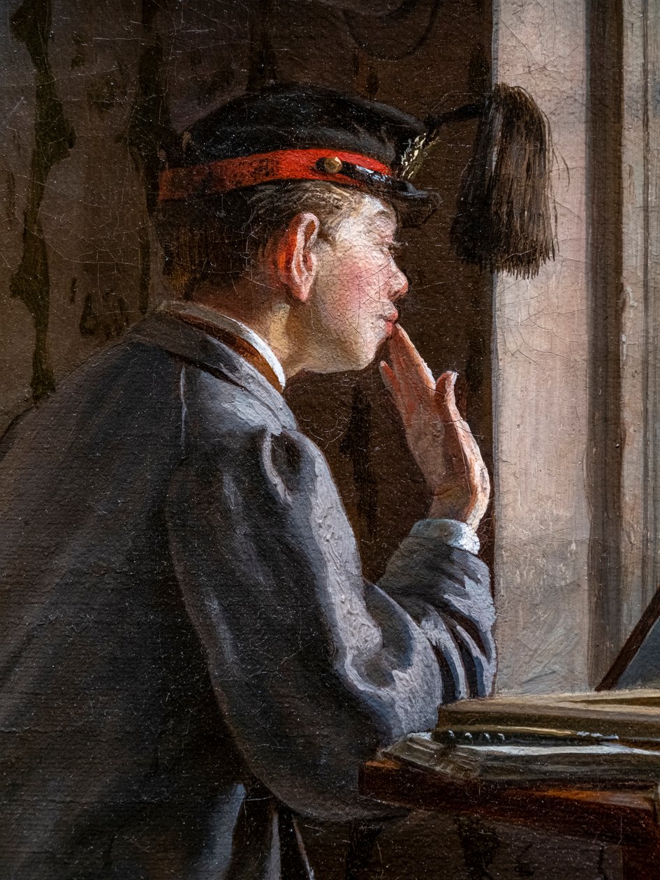 Étudiants préparant un examen (détail) - Ilya Efimovich Repin