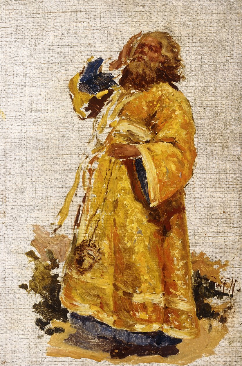 Étude du Diacre pour le tableau "La Procession Religieuse dans la Province de Koursk" - Ilya Efimovich Repin