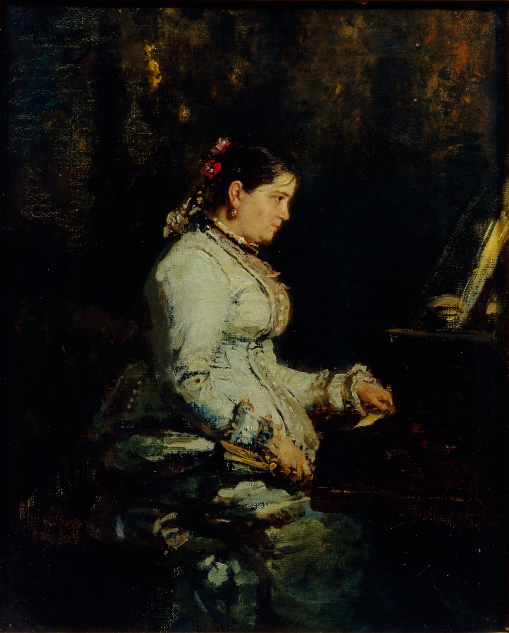 Femme au grand piano, 1880 - Ilya Efimovich Repin