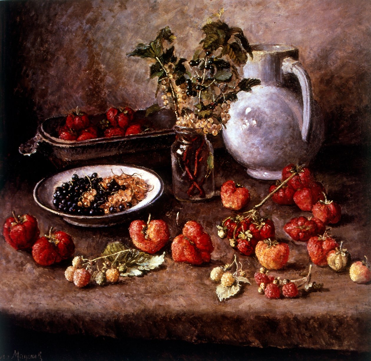 Nature morte avec fraises 1943 - Ilya Ivanovich Mashkov