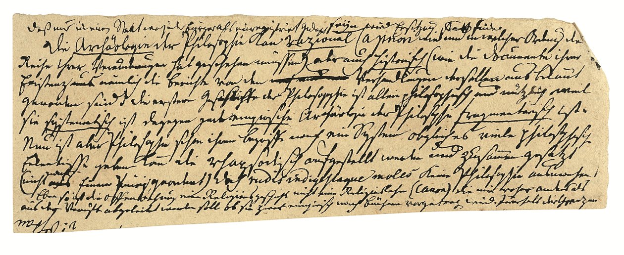 Manuscrit autographe, en allemand, notes sur la philosophie et l