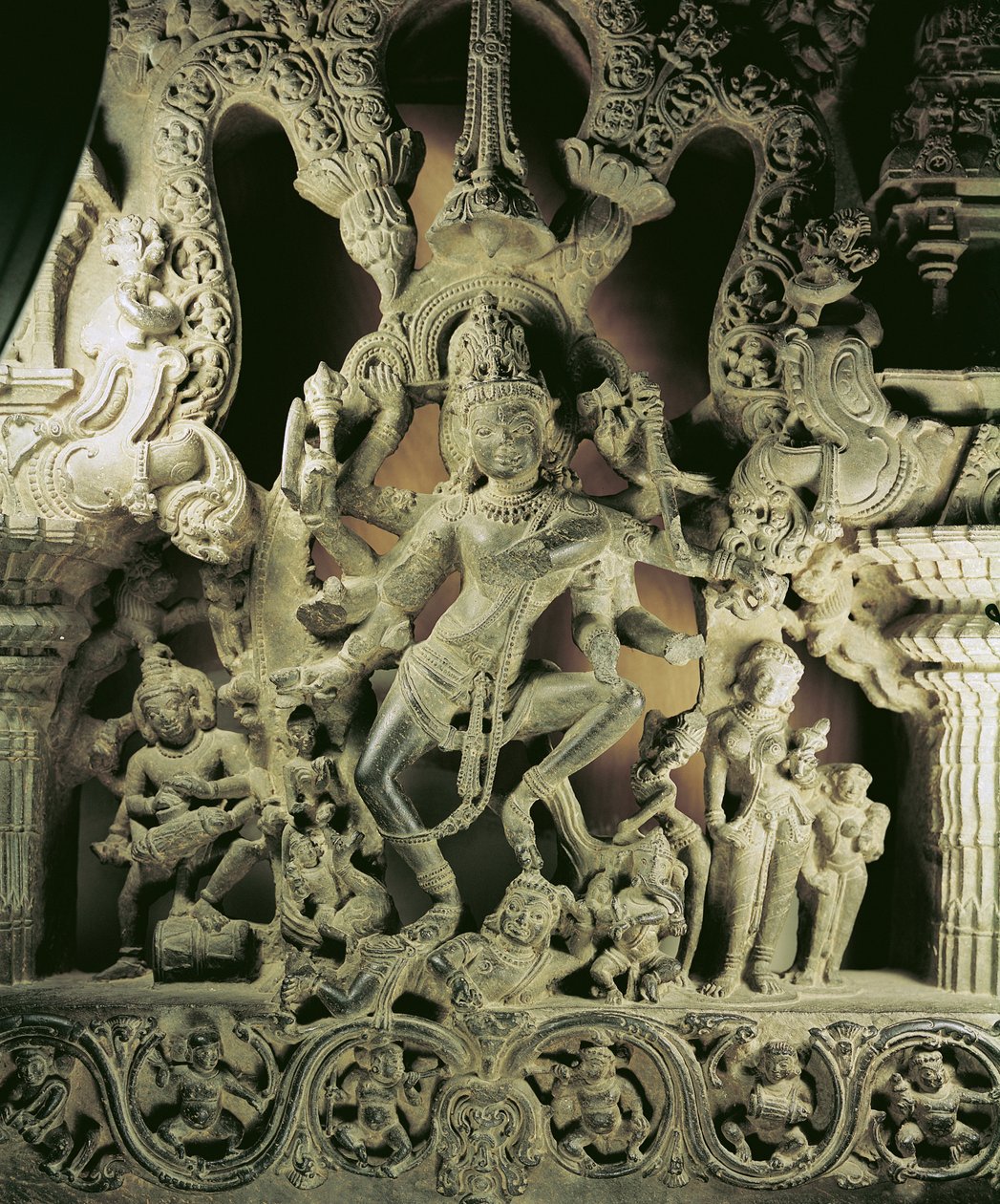 Linteau avec Shiva Nataraja, dynastie Kakatiya - Indian School