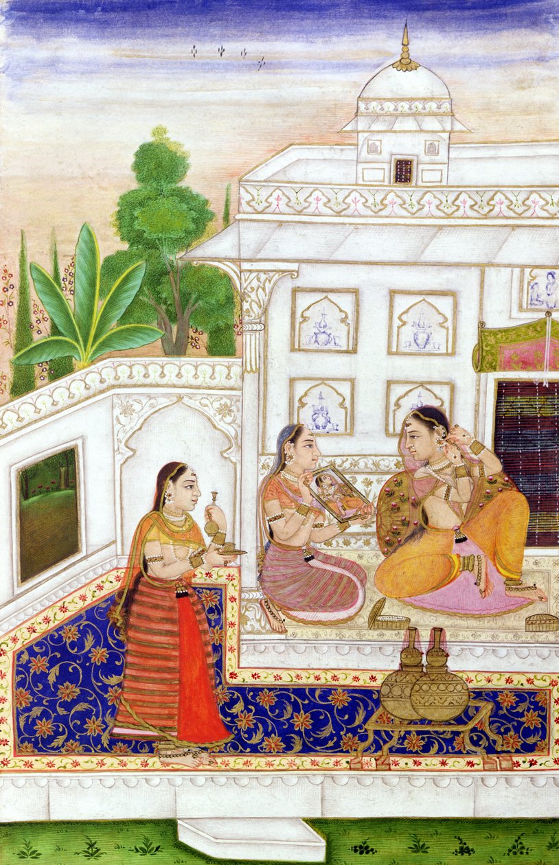 Vilaval Ragini : Femme à sa toilette, d