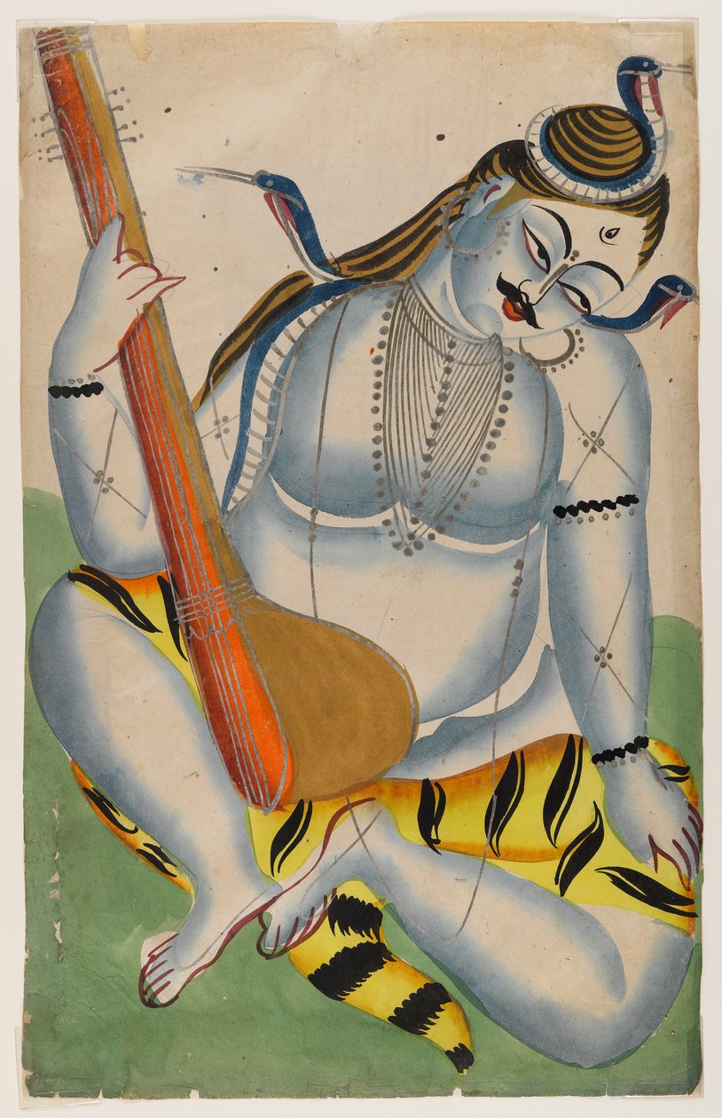 Shiva, Seigneur de la musique, fin 19e-début 20e siècle - Indian School