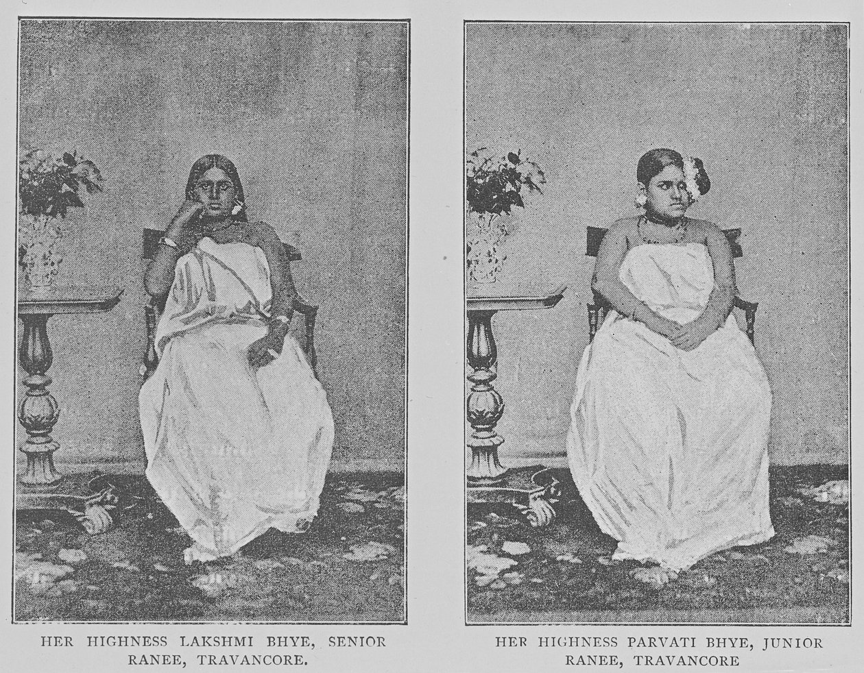 Deux Ranis de Travancore - Indian photographer