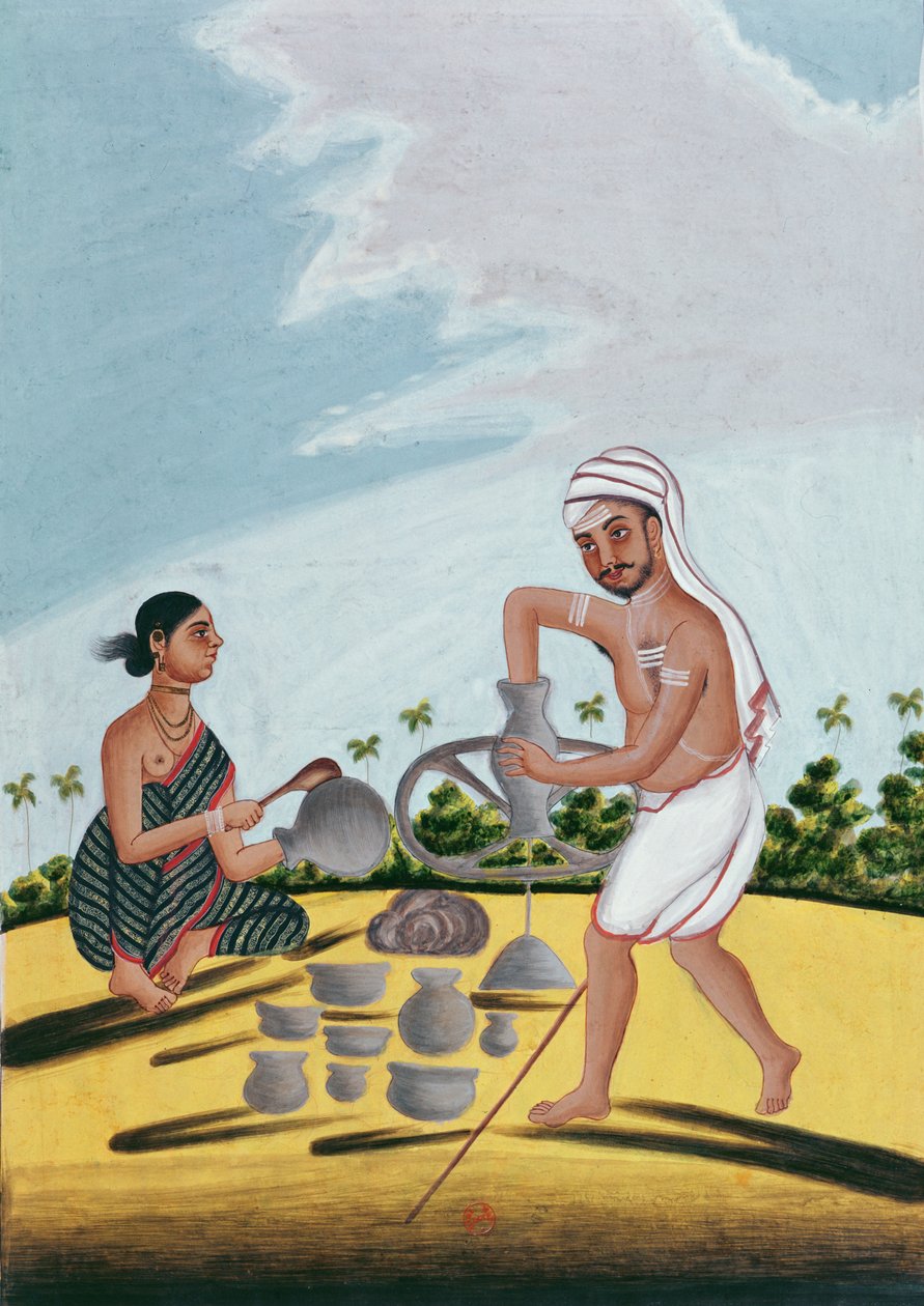 Un potier au travail - Indian School