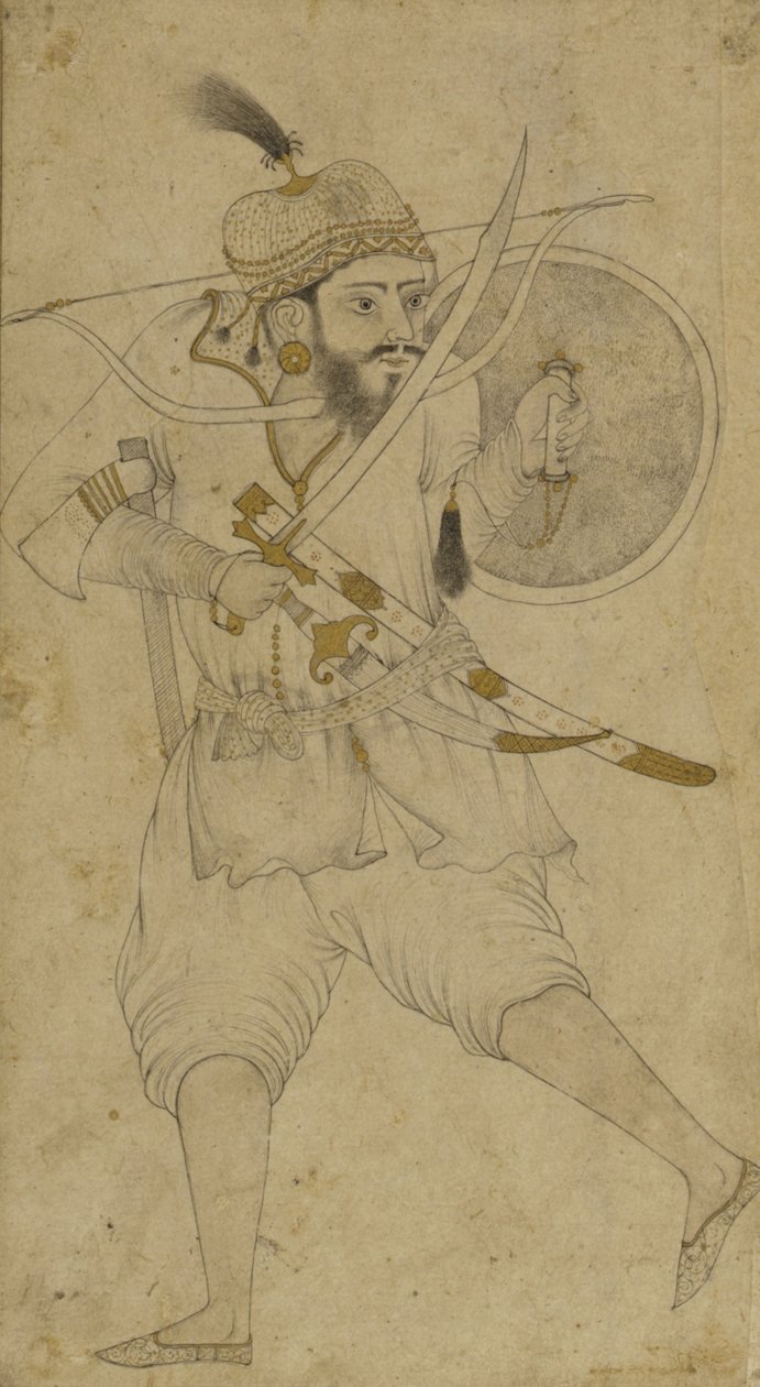 Un soldat tatar, Ahmadnagar, plateau du Deccan - Indian School