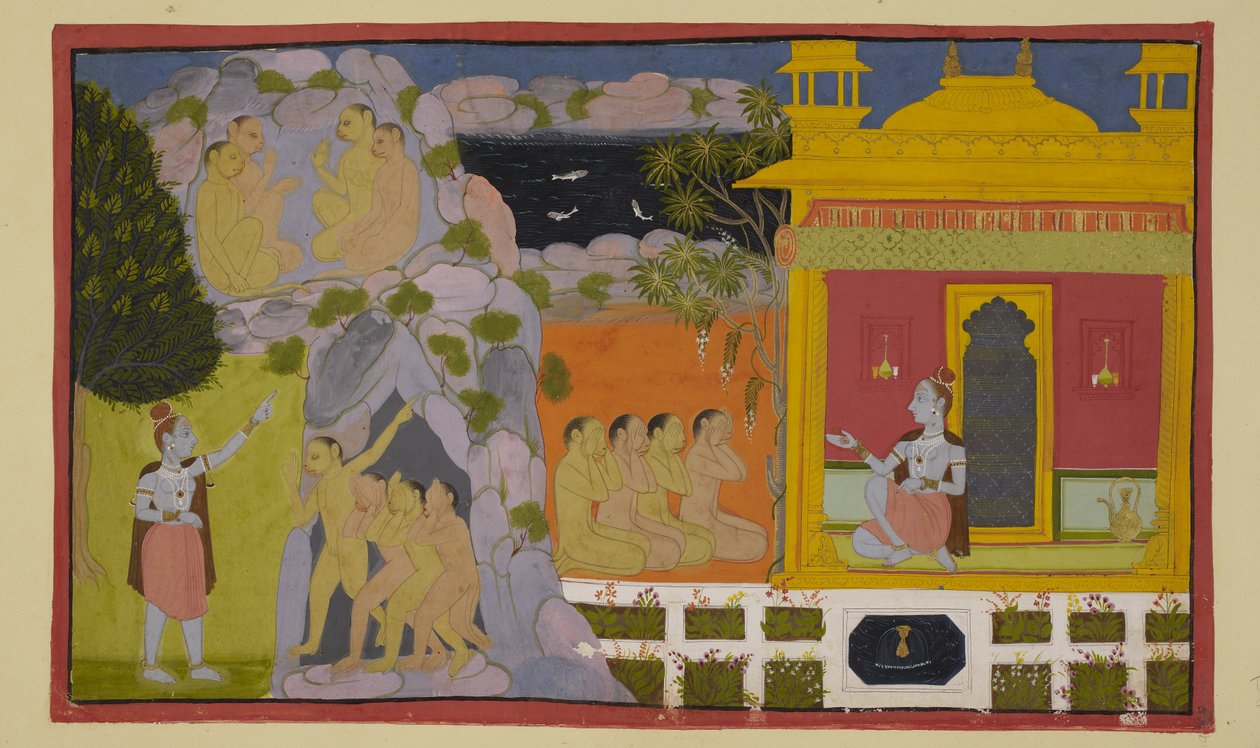Les singes racontent à Svayamprabhā leur recherche de Sita, et elle leur parle du mystère de la grotte - Indian School
