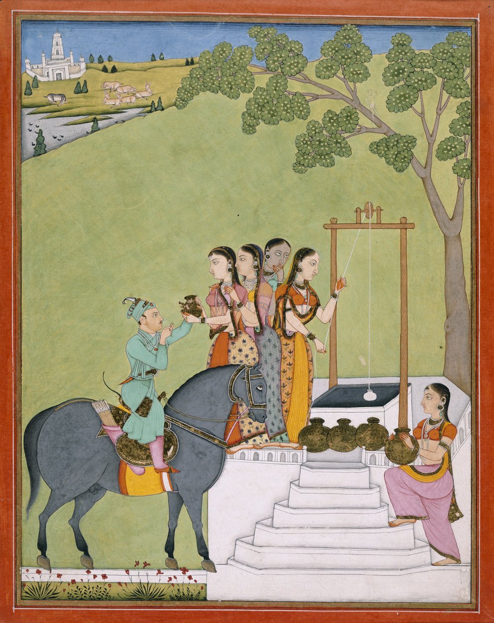 Add Or.3846 Un prince à un puits, c.1780 - Indian School