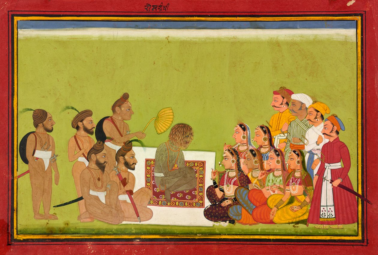 Une audience avec Rom Rishi, c.1700-1725 - Indian School