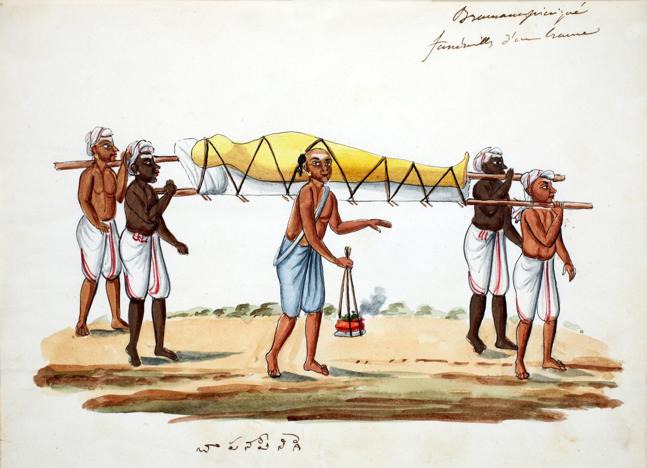 Procession funéraire brahmane - Indian School