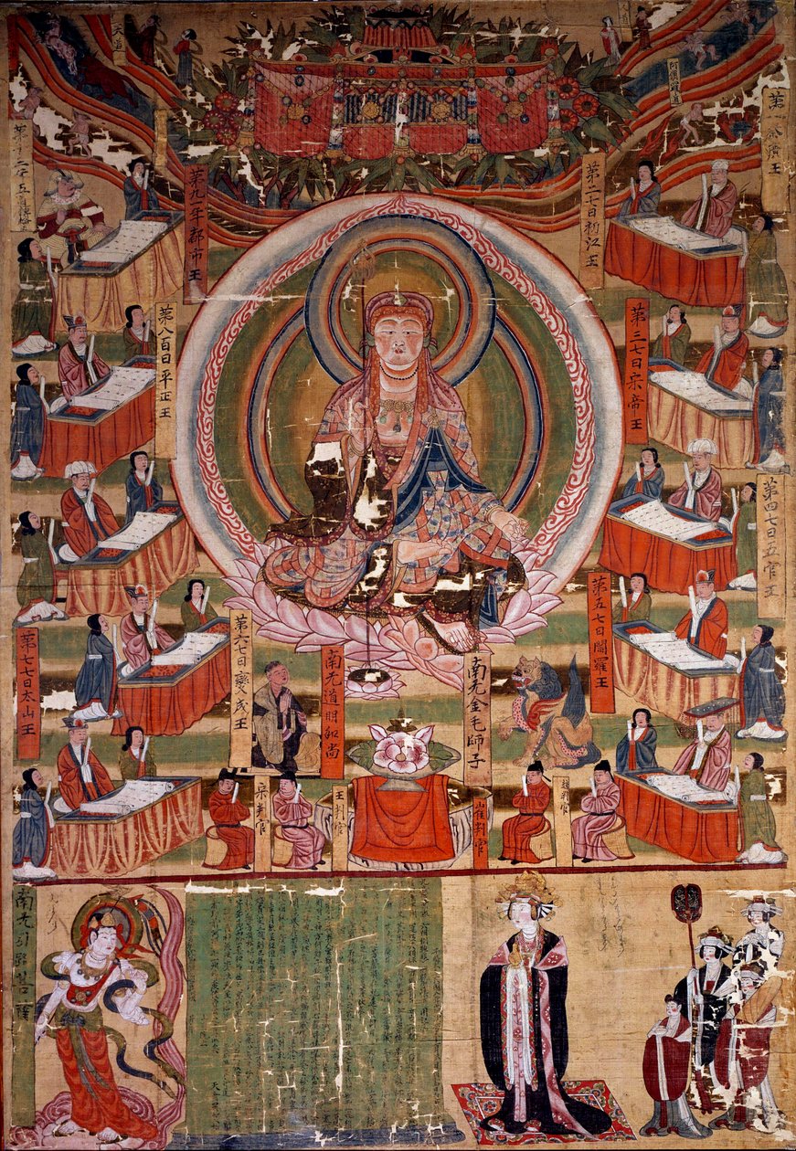 Le Bodhisattva (ou Bodhisatta) Ti-tsang, Maître des Six Conditions et des Dix Rois de l