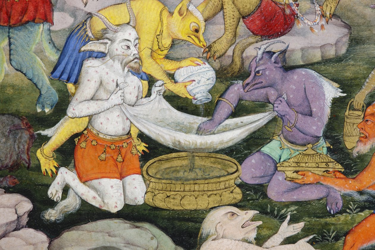 (détail) Démons dans un paysage sauvage - Indian School