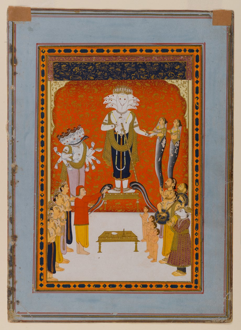 Dévotions à Nagadevata, Rajasthan, c.1790 - Indian School