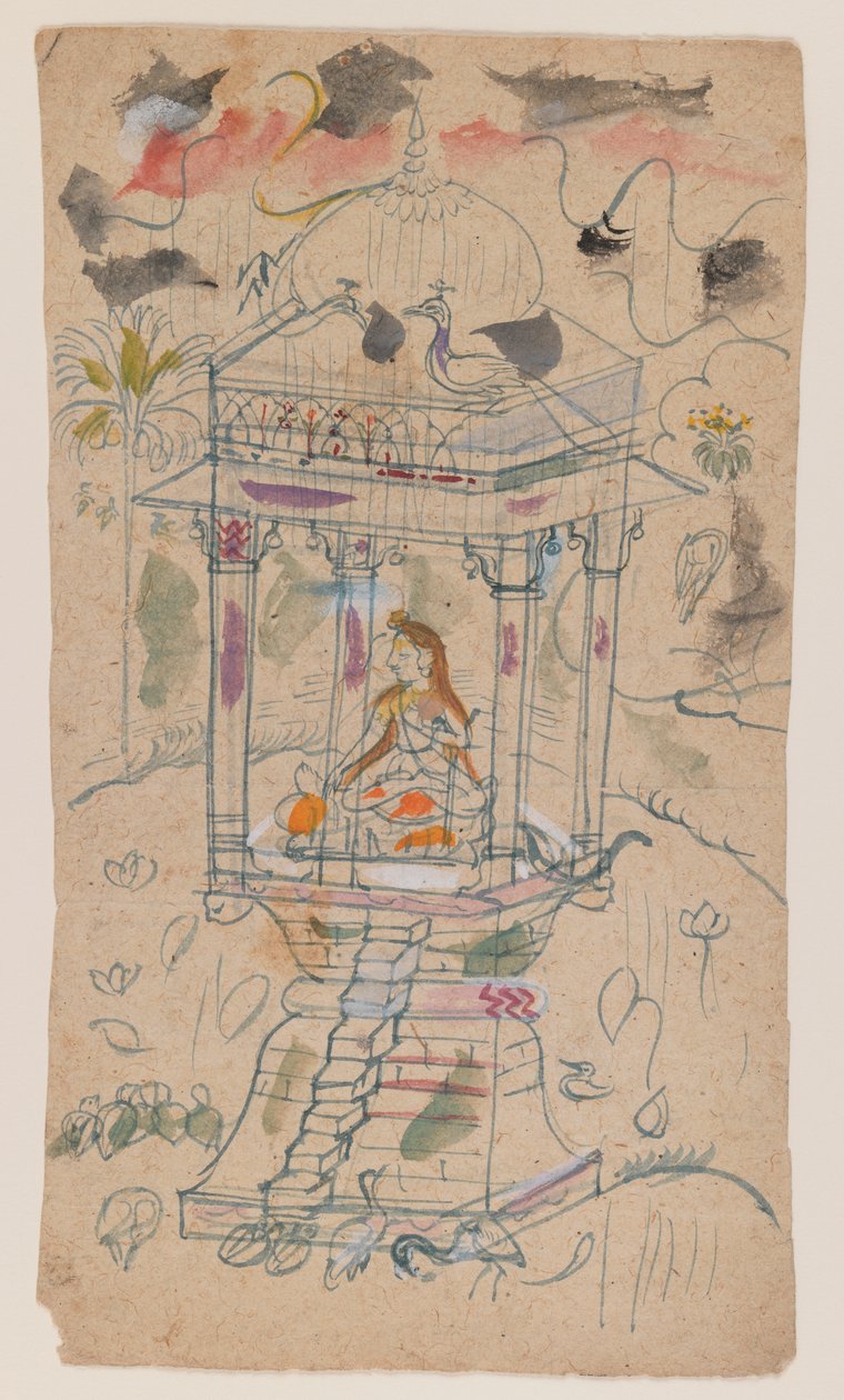 Gaunsmalar de Ganda Malhara Ragini, c.1850 - Indian School