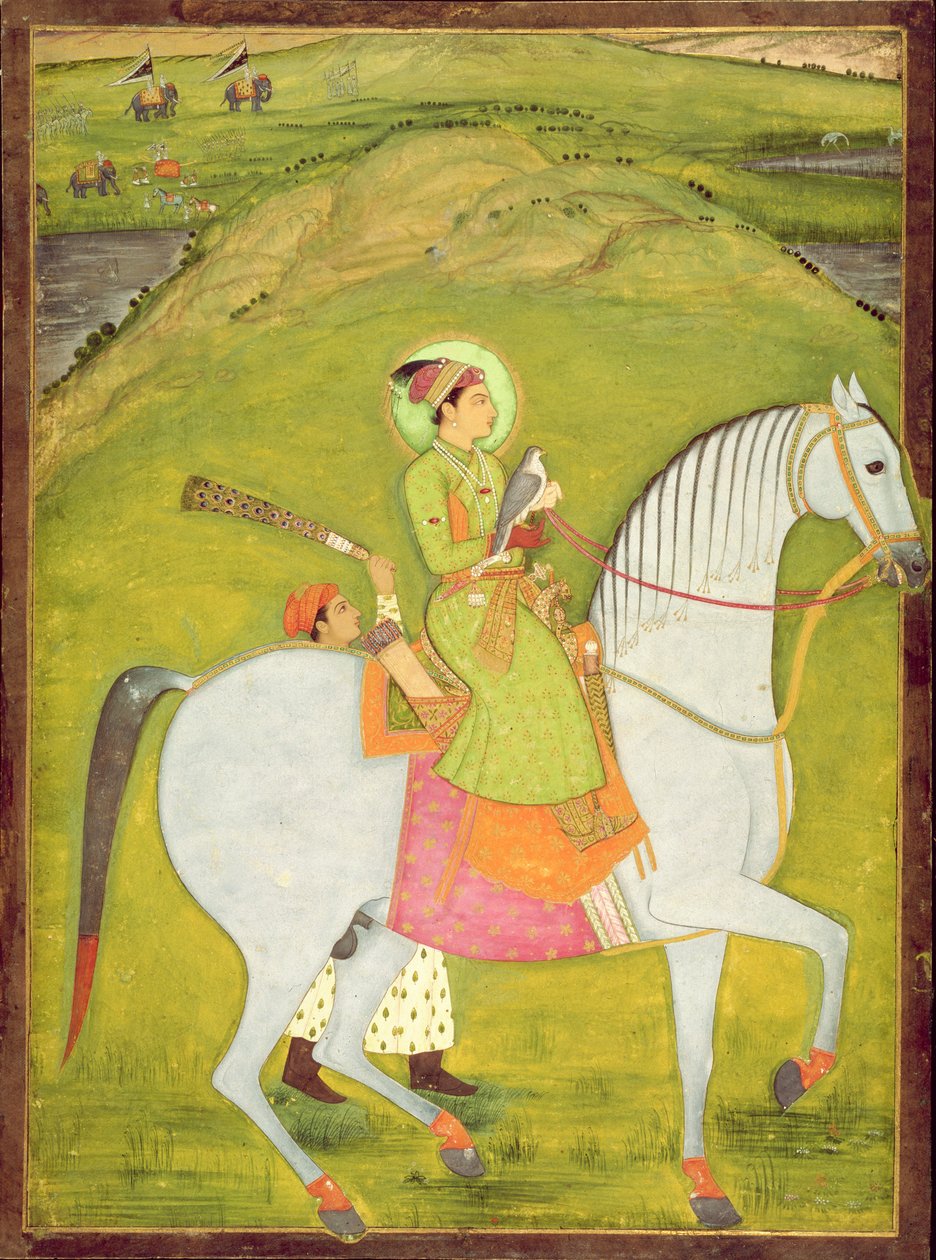 Jeune prince à cheval, c.1720-30 - Indian School