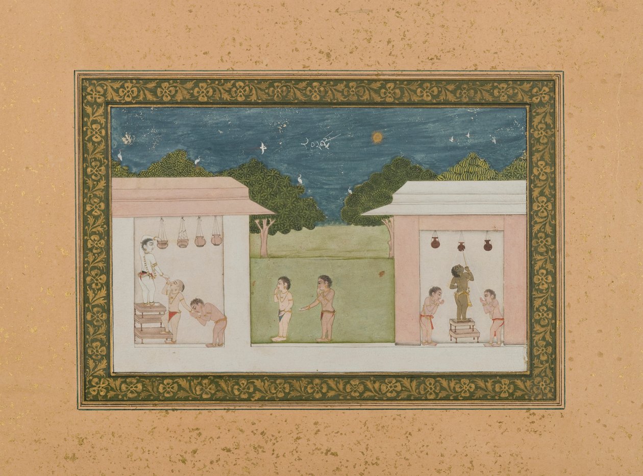 Krishna volant des caillés, vers 1775 - Indian School