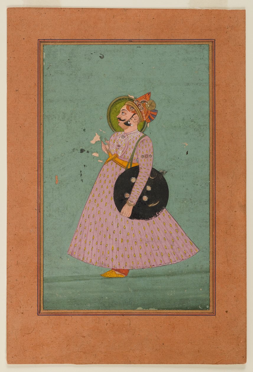Portrait du Maharaja Bakhat Singh, début du 19ème siècle - Indian School
