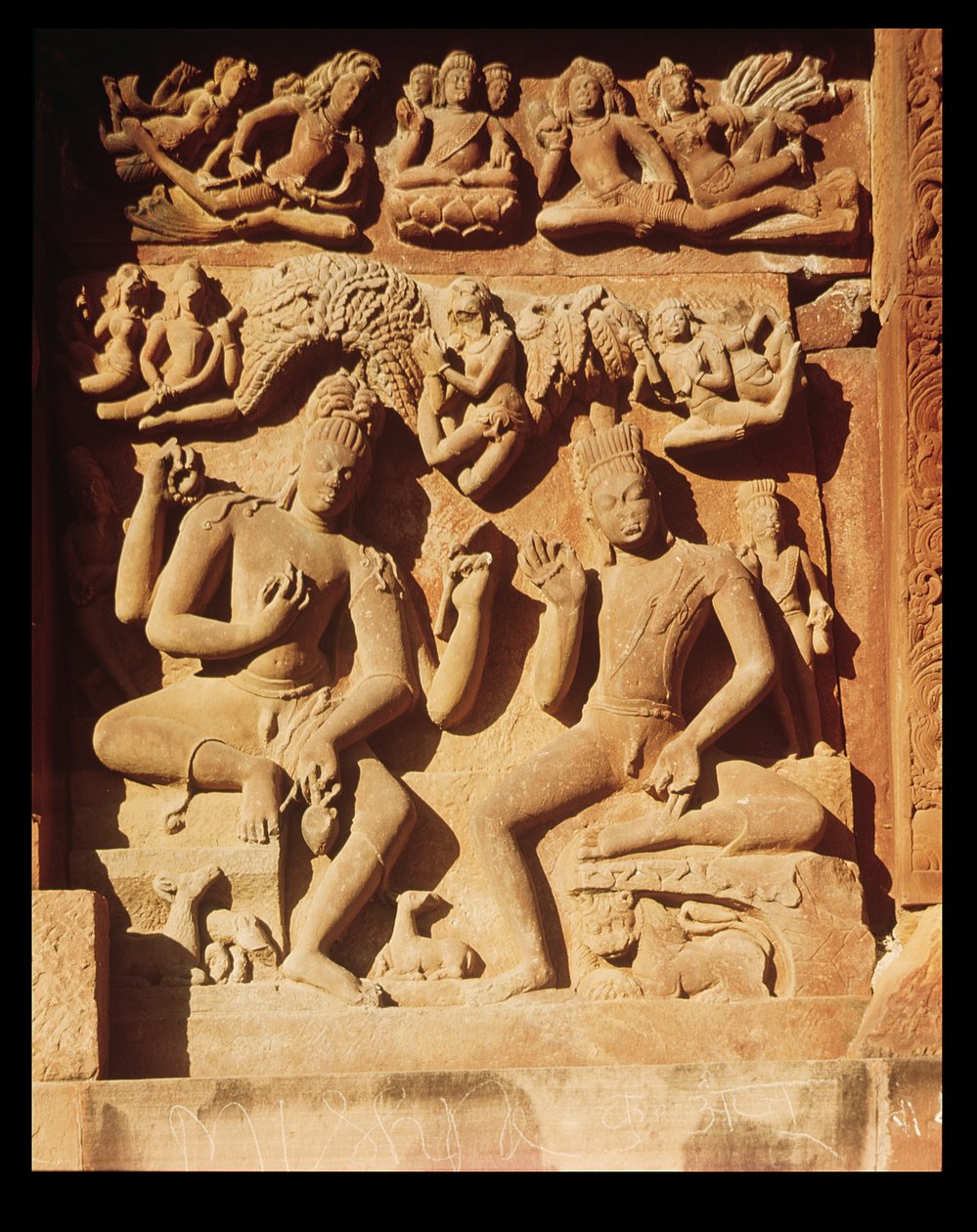 Relief du Temple de Vishnu, c.500 apr. J.-C. - Indian School