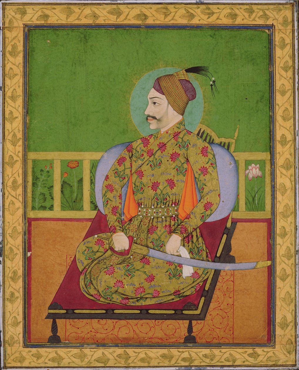 Sultan Abdullah Qutubshah de Golconda (règne 1626-72) Deccan, Moghol, c.1640 - Indian School