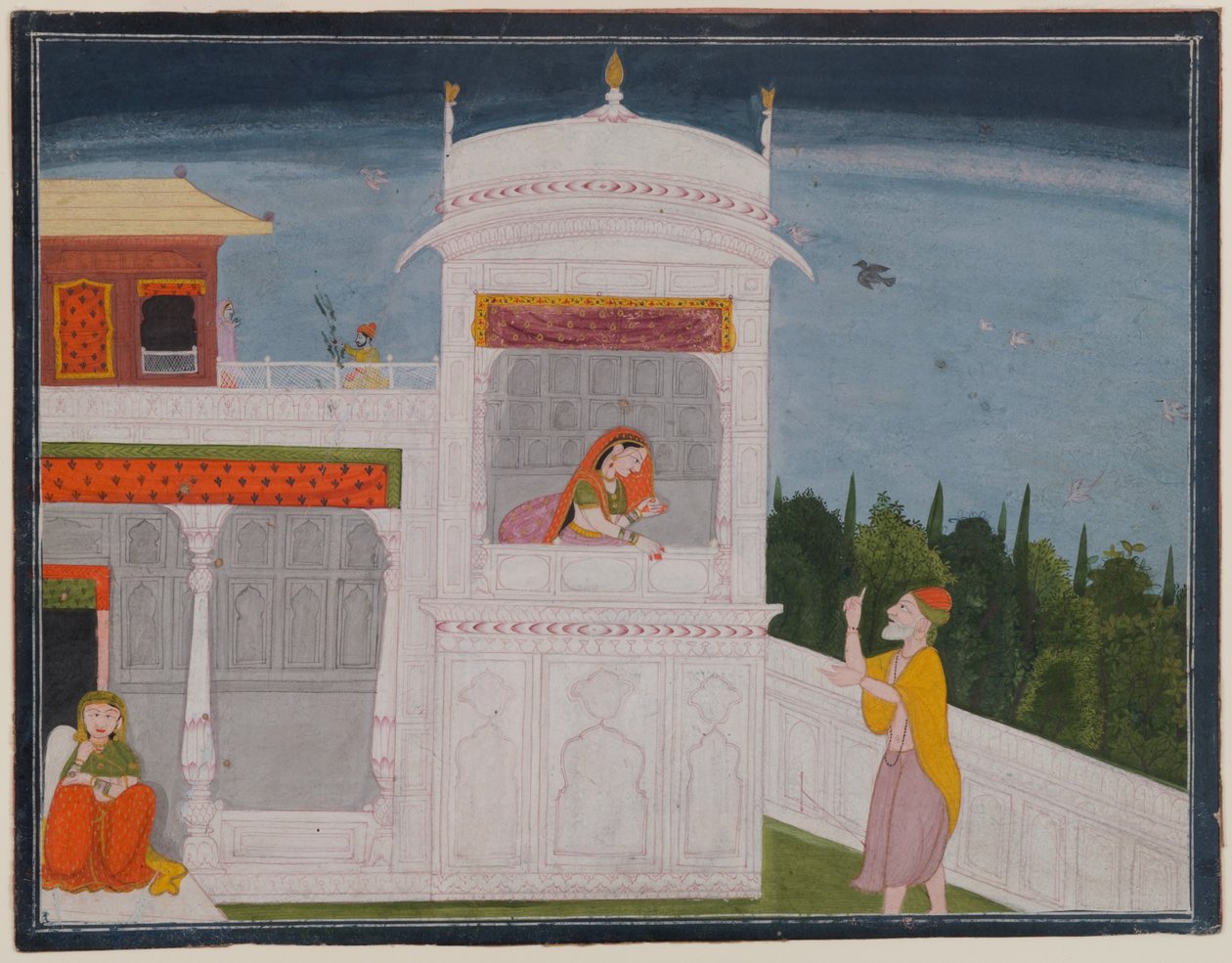 Le Brahmane Sudama et Rukmini dans un palais, page de l