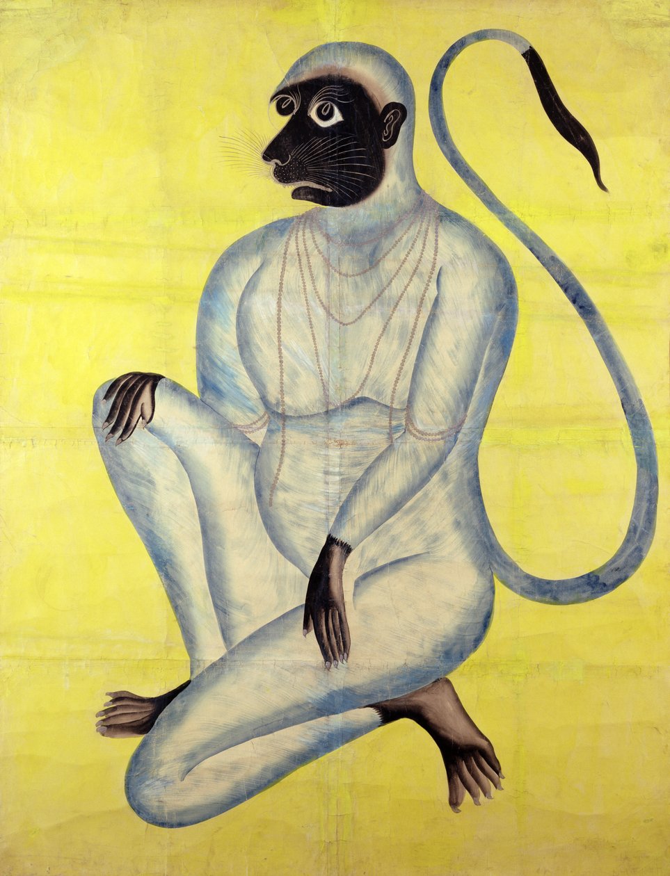 Le dieu singe Hanuman, Kalighat, Calcutta, c.1870 - Indian School