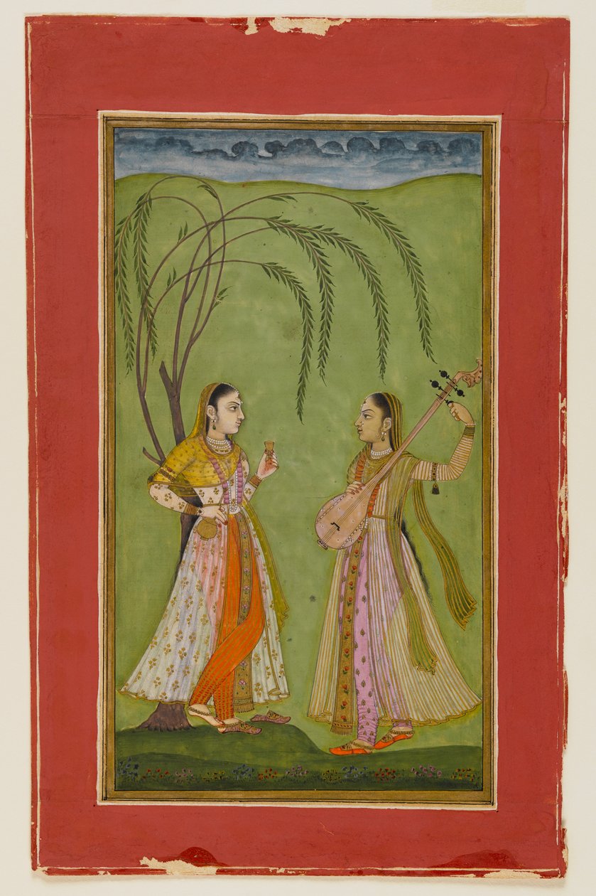 Deux dames dans un paysage, c.1725 - Indian School