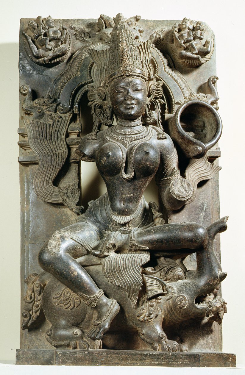 Varunani, sculpture du Temple du Soleil de Konark, Orissa, dynastie Ganga orientale - Indian School